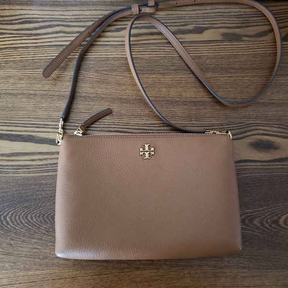 Tory Burch Handbags - Tory Burch Kira Pebbled Leather Crossbody - Cognac